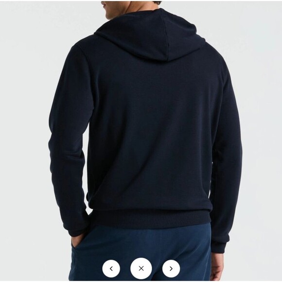 Original Penguin Full Zip Fleece Embroidered Pete Hoodie Navy Large - Picture 2 of 8